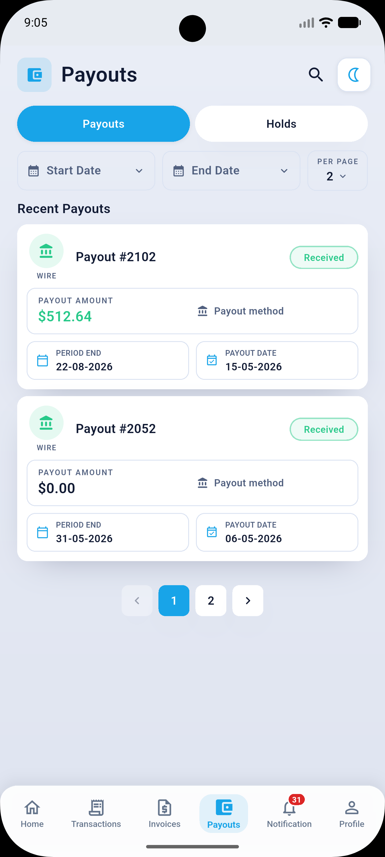 BigPay Application screen 4