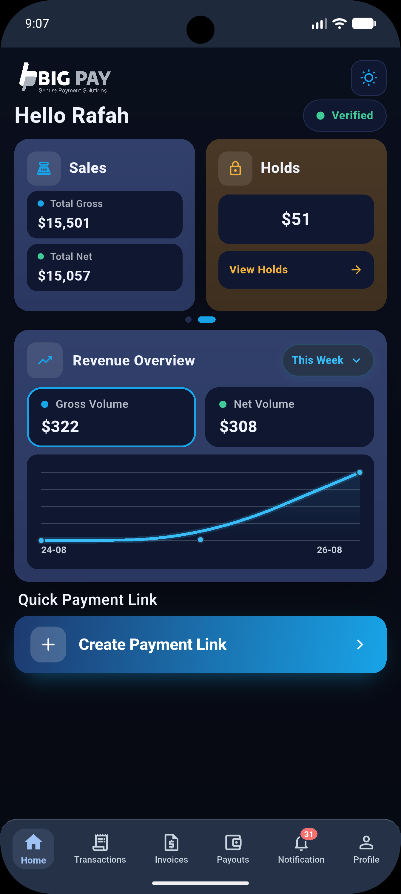 BigPay Application screen 8