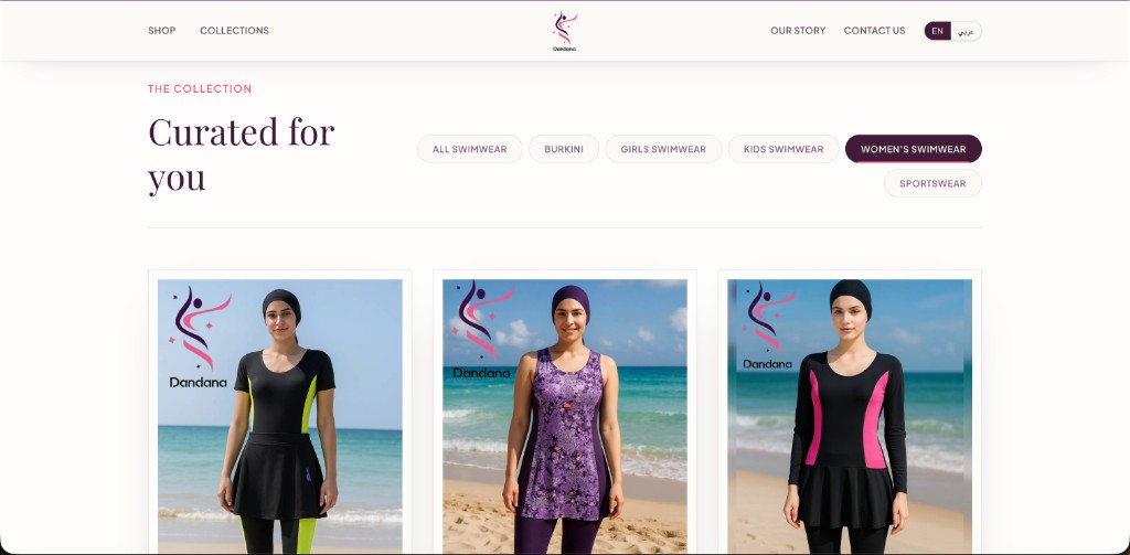Dandana Golden curated collections section